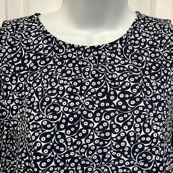 Michael Michael Kors Navy/White Short Sleeve Cold Shoulder Top Size M - Picture 2 of 12